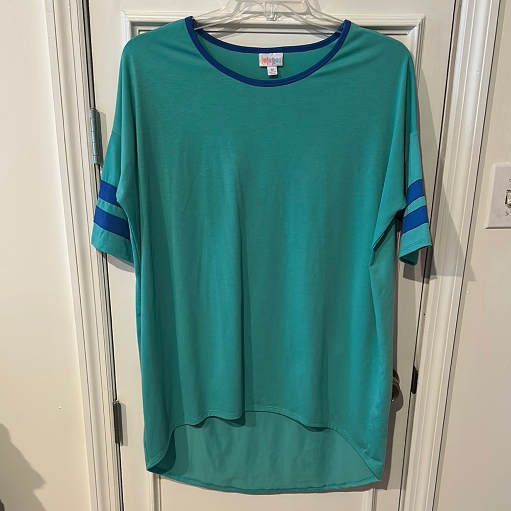 Teal and Blue Women's Top